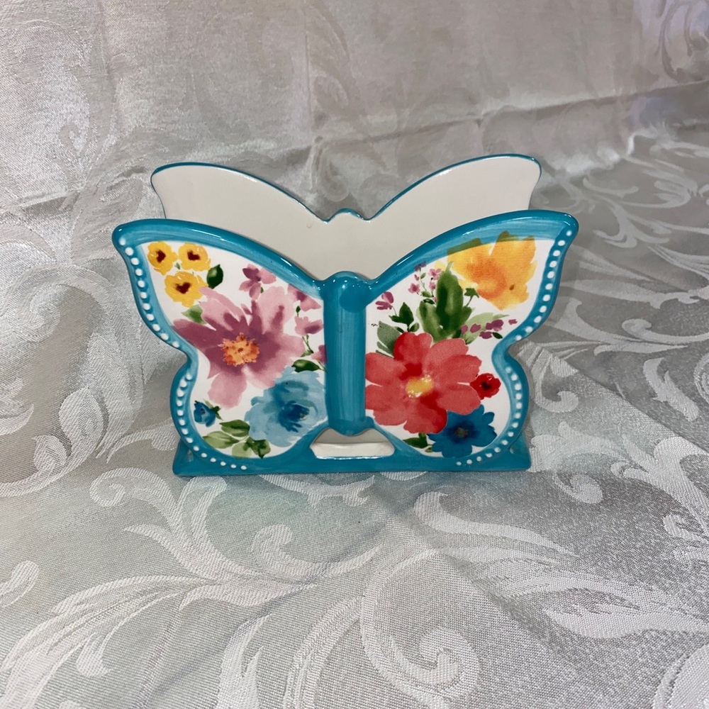 Pioneer woman napkin holder. Butterfly.